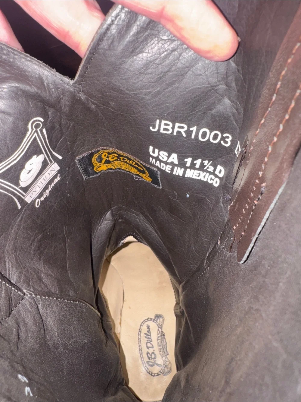 SHARP! JB Dillon SZ 11.5 D Gently Worn Genuine Python Cowboy Boots